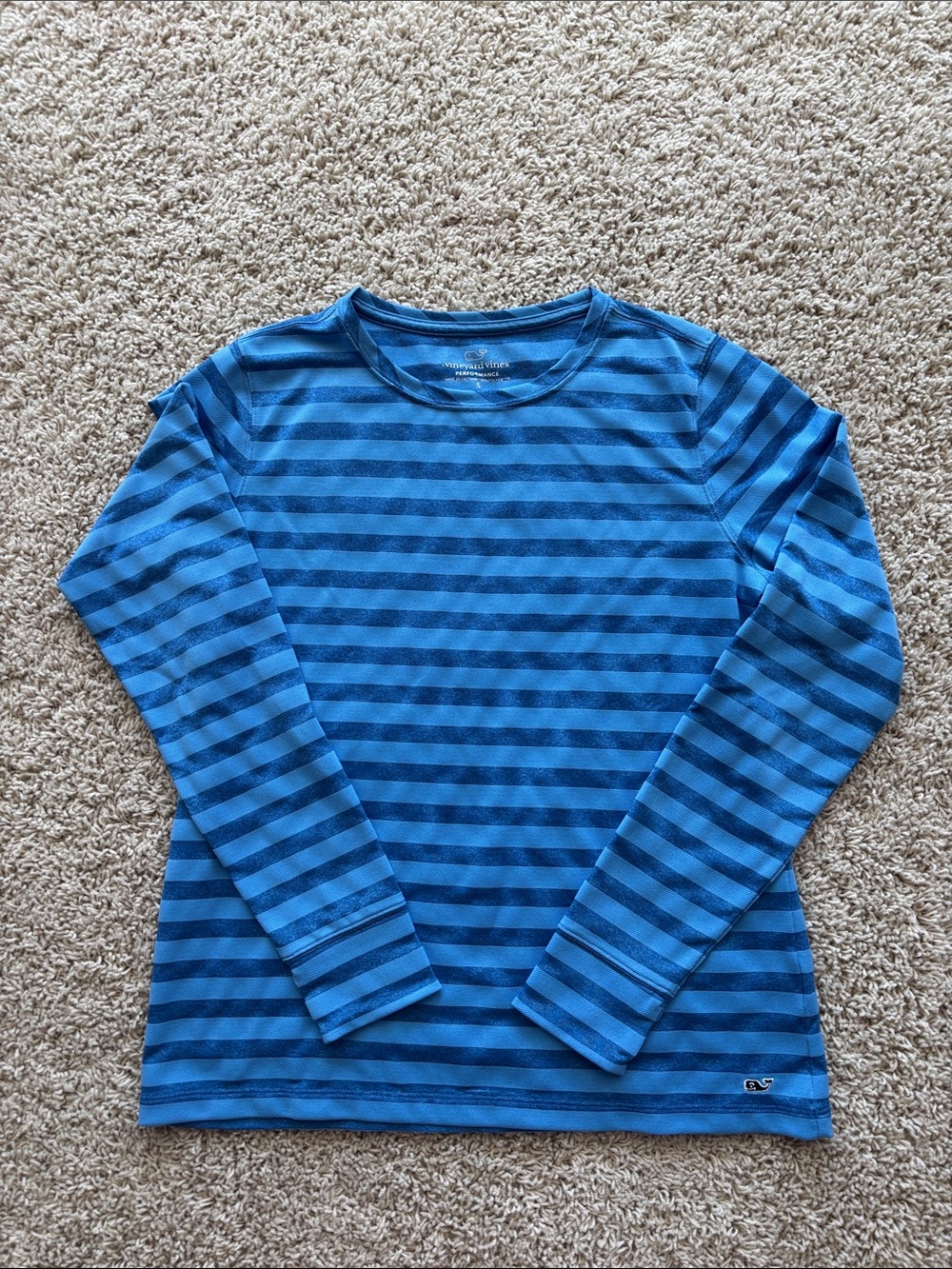 Vineyard Vines Blue Striped Long-Sleeve Top